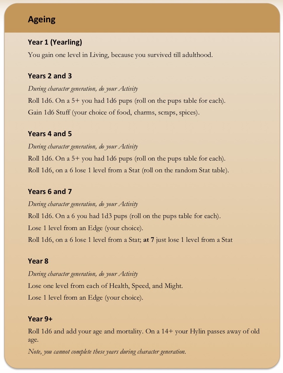 Age rules, as in rules for ageing and being different ages, as in young ...
